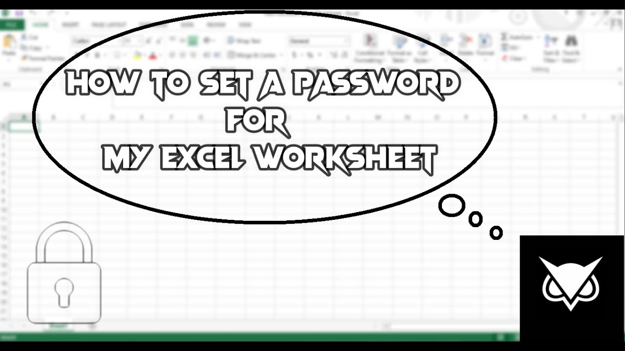How to set a password for my Excel worksheet - YouTube