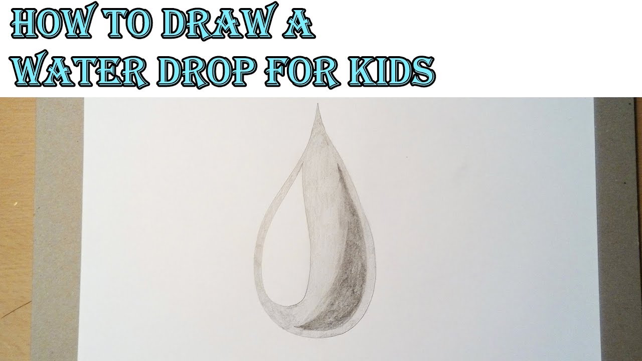 How To Draw A Water Drop Very Easy Youtube