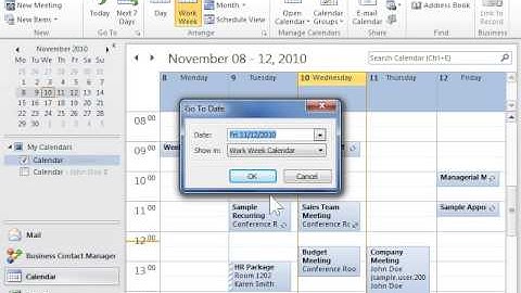 Outlook 2010 Jump to a Date