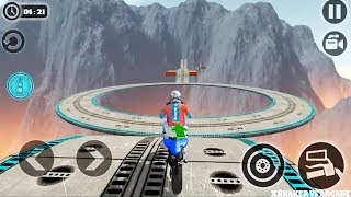 Impossible Moto Bike Tracks 3D Blue MotorBike Driving Levels 14 and 15 - Android GamePlay 2019 screenshot 3