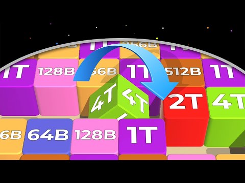 Roll Cube Merge 3D: 2048 Puzzle! - Reach 4T (Trillion) - Part 01