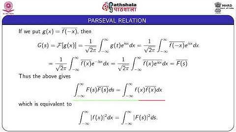 M-20. CONVOLUTION THEOREM AND PARSEVAL RELATION