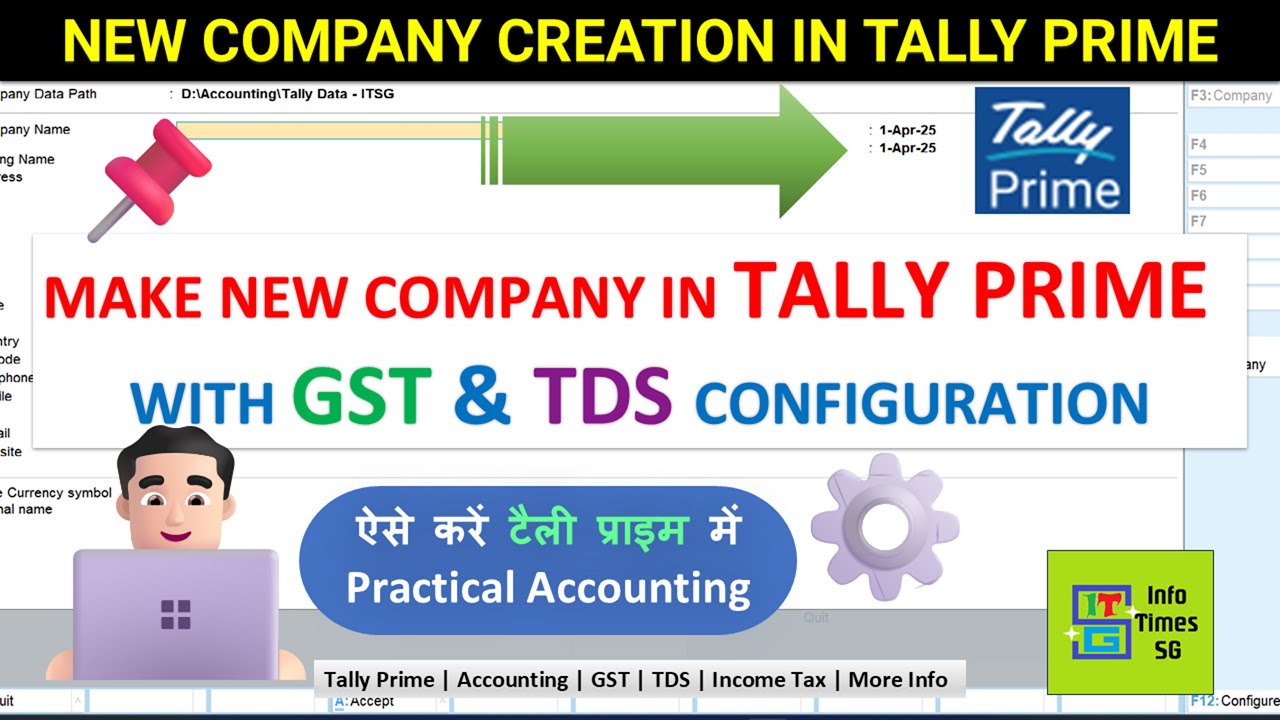 How to Make a New Company in Tally Prime with GST & TDS Configurations ...