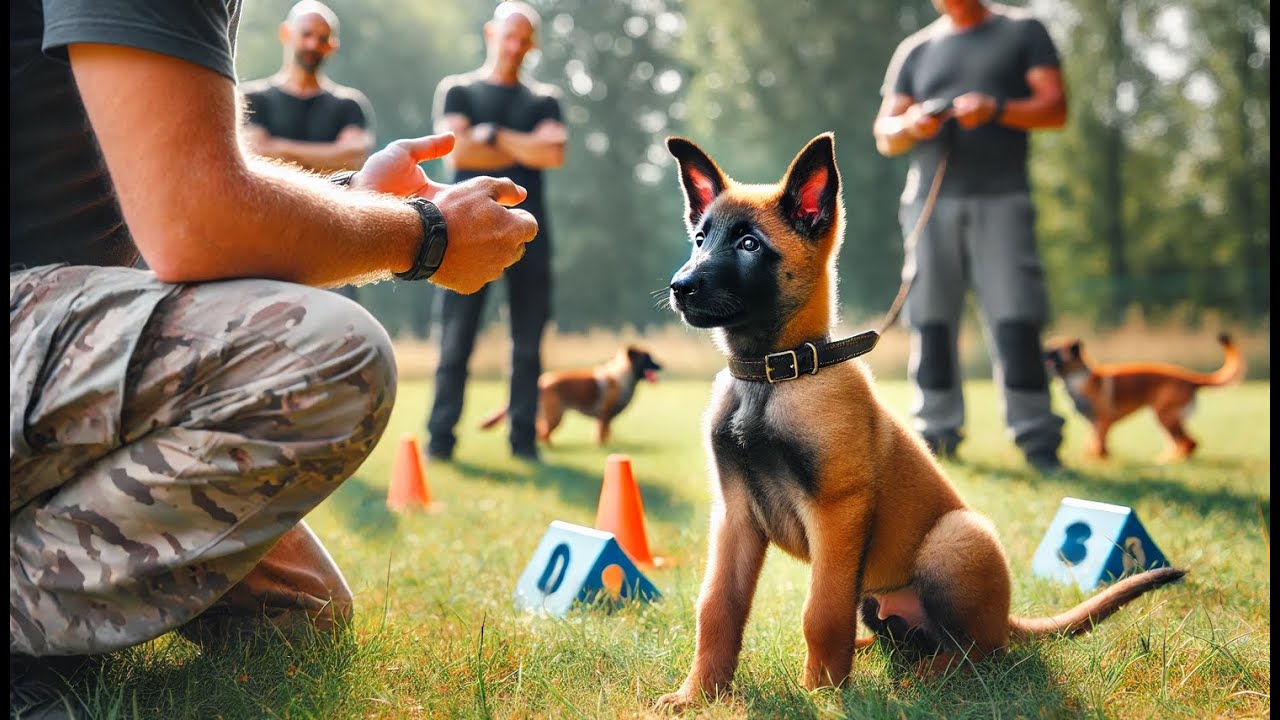 Belgian Malinois puppy training - Benno almost 5 month update - YouTube