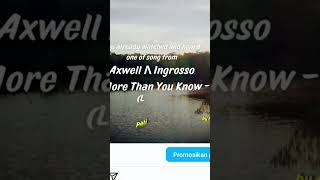 Axwell /\ Ingrosso - MoreThanYouKnow Now, available Lyric on screen just find and watch this video