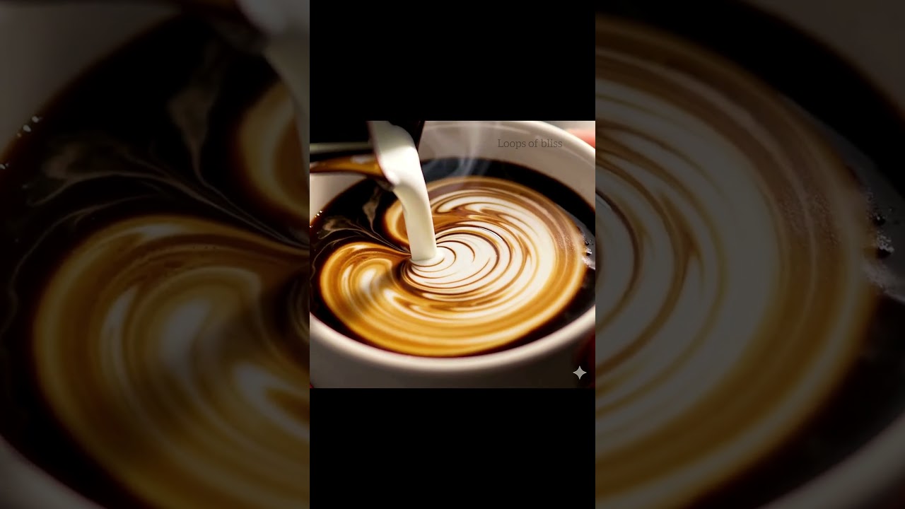The most satisfying coffee swirl ever ☕✨ 