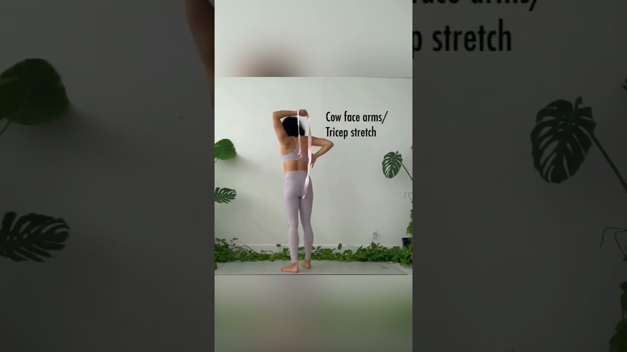 Shoulder stretches with a strap 