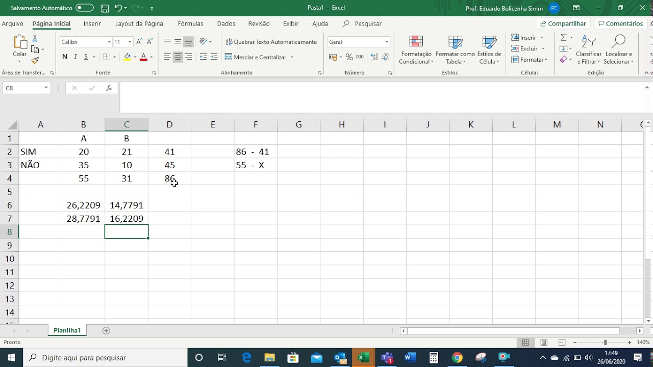 Teste Qui Quadrado Excel YouTube