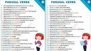 120 Common Phrasal Verbs Frequently Used in Daily English Conversations (with Example Sentences)