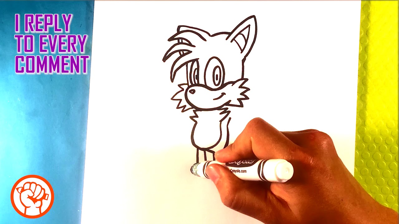 How to Draw Tails Step 13  Drawings, Easy drawings, How to draw sonic