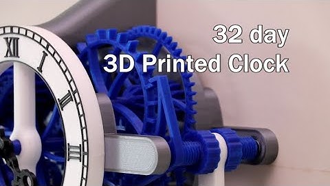 32 day 3D Printed Clock and Filament storage.