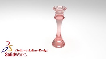 Solidworks DesignTutorial # 59 How to Draw KING - KING CHESS in Solidworks SOLIDWORKS_EASY_DESIGN
