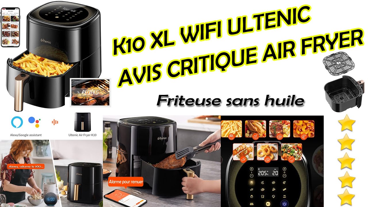 Friteuse K10 - 5l - 1500w - 11 Programmes - Noir - Friteuse BUT