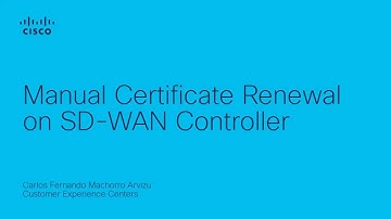 How to Manually Renew Certificates on Cisco SD-WAN Controllers | Step-by-Step Guide