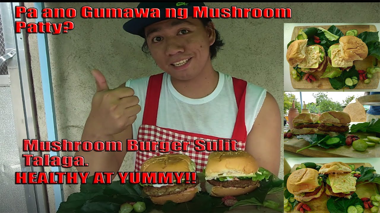How to make Mushroom Burger Patty (Taste like Meat) Masarap! ) YouTube