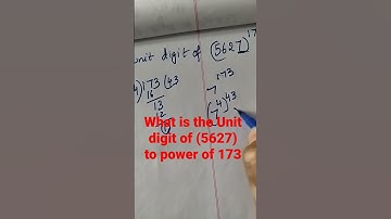 Finding unit digit of 5627  to the power 173(Trick)