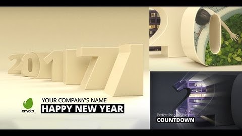 2017 3d Video Display New Year Countdown | After Effects Template | Video Displays