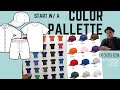 How to create a simple color palette for  blank apparel  clothing company