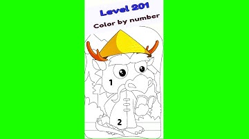 ( Color By Number ) DOP3 Level 201 #shorts