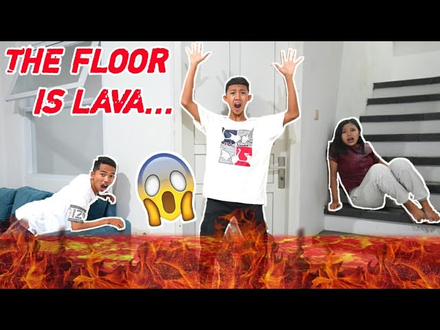 THE FLOOR IS LAVA DIRUMAH AJA! | Challenge Lucu | Mikael TubeHD class=