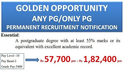 With Any PG (Rs 57,700 pm) | With Any UG (Rs 39,761 pm) | Permanent Vacancies in Govt. College