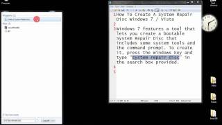 how to create a system repair disc windows 7 vista  step by step tutorial