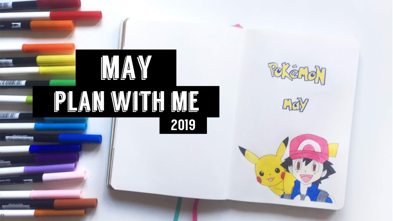 PLAN WITH ME  May 2019 Bullet Journal Setup - Pokémon Theme 