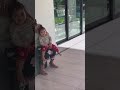 Baby gets excited seeing her birthday party get set up #shorts