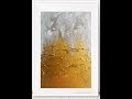 How to Paint Impasto Acrylics Art Tutorial - FROSTED GOLD - Modern Abstract