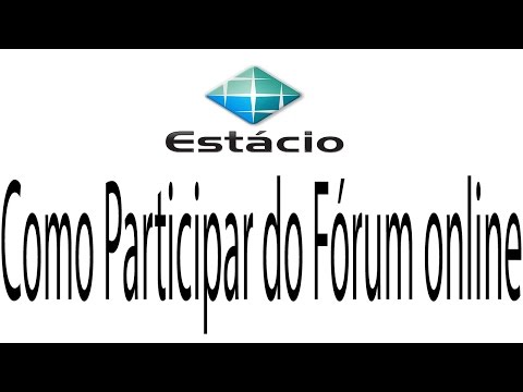 Como participar/acessar o fórum através do Sia - Estácio