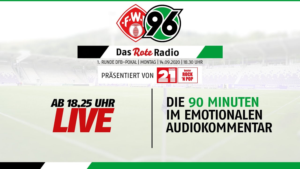 RE-LIVE Das Rote Radio zum DFB-Pokalspiel bei den Würzburger Kickers