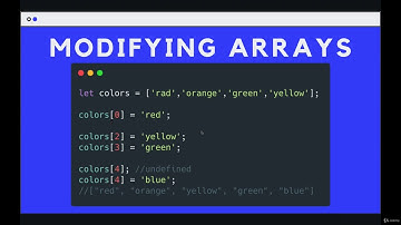 Capture Collections of Data with Arrays: Modifying Arrays--The Modern JavaScript Boot Camp