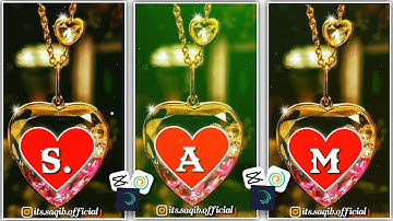 Name Art Video Editing | Heart Name Art Video Editing | Name Art Status Editing