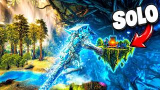 SOLO Defending My Floating Island Base On ARK PvP...