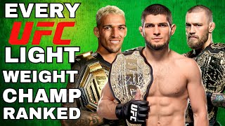 Every UFC Lightweight Champion Ranked from Worst to Best!!!