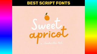 Logo Fonts: Sweet apricot | Handwritten Font