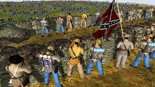 1,000 Soldiers Charge Civil War FORTRESS! - Men of War: BITFA Mod Battle Simulator