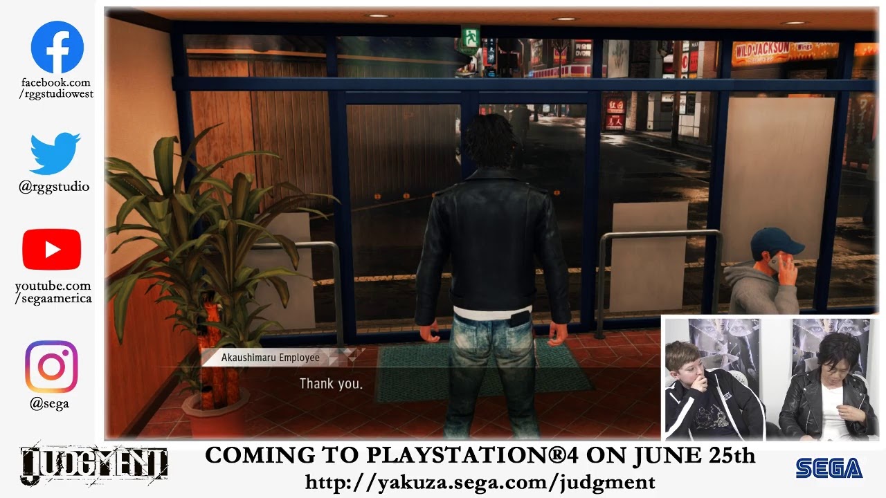 SEGA LIVE - Judgment with Greg Chun - YouTube