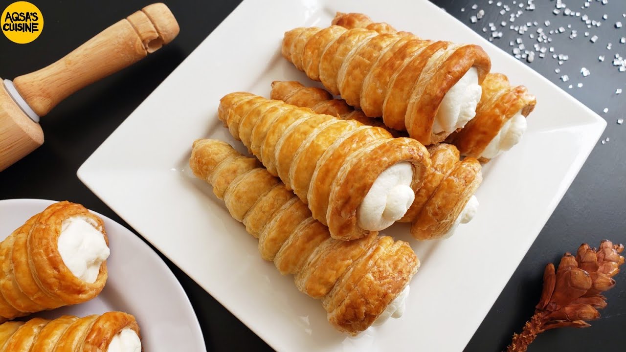 CREAM ROLL क्रीम रोल WITH & WITHOUT OVEN کریم رول RECIPE by Aqsa's