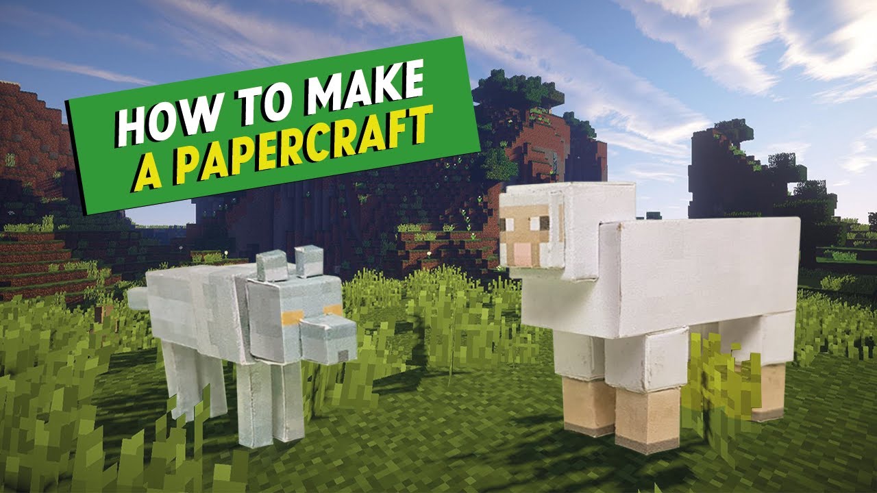 How to make a Minecraft Papercraft Bendable Wolf (sits down) 