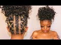 Criss Cross Rubber Band Method Triangle Part w/ Top Messy Bun Tutorial