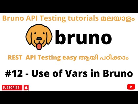 #12 | How to use Vars(Variables) in Bruno | REST API Testing tutorials for Beginners | Malayalam