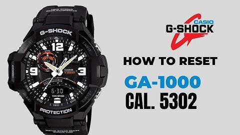 How To Set The Casio Gshock GA-1000-1ADR RESET | Hand Positioning |