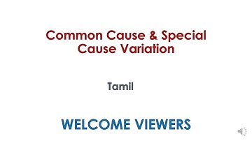 Tamil - Common Cause & Special Cause variation