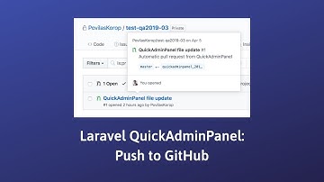 QuickAdminPanel 2019: Push To GitHub