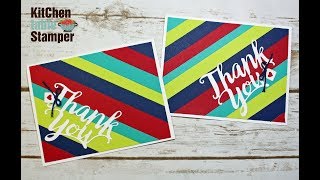 Stampin' Up! Thank You Thinlits Scrap Buster Card Making Video Tutorial with Kitchen Table Stamper