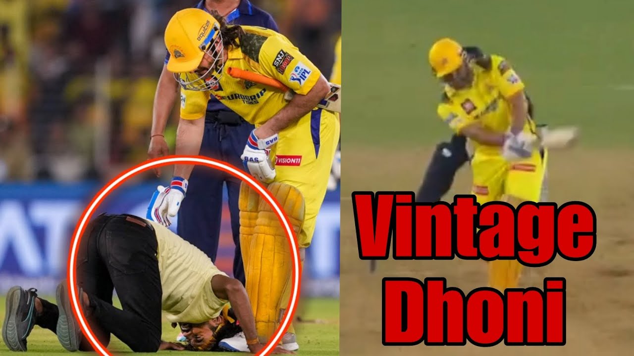 Vintage MS Dhoni helicopter shot & fan breached security to touch MS ...