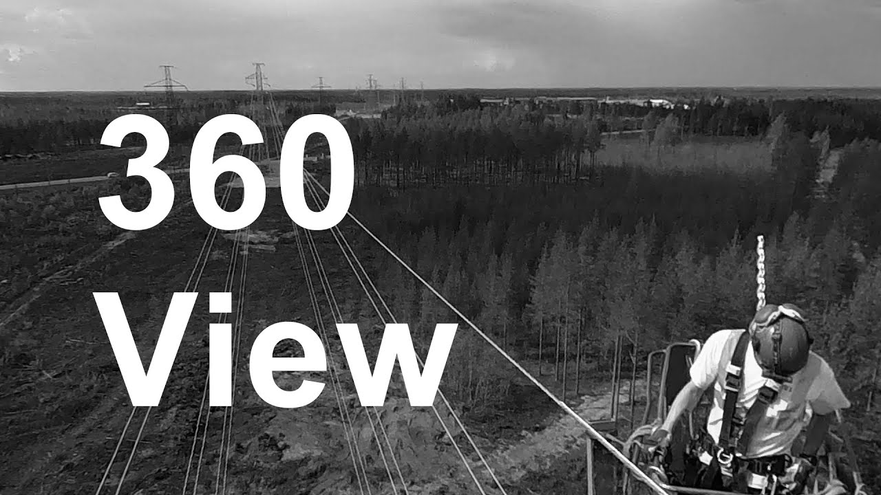 360 view from high voltage tower