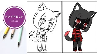 M O NPC from Gacha Life | Rayfelk Printable Coloring Pages | Gacha Life Coloring Page