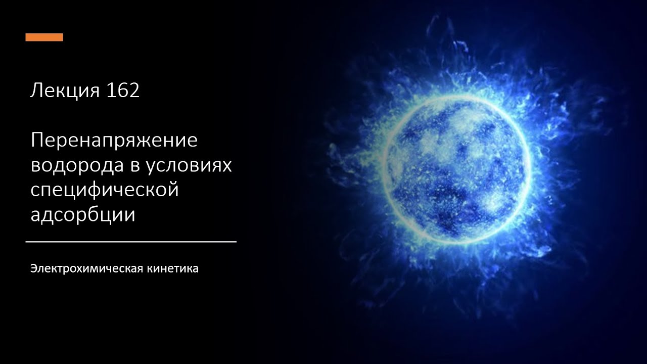 Лекция 162 Перенапряжение водорода в условиях специфической адсорбции